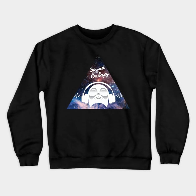 Sound of the Galaxy w/ Man in Headphone Crewneck Sweatshirt by Freid